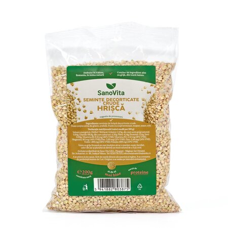 Hrisca decorticata cruda, 200 g, Sanovita