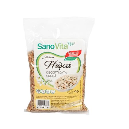Hrisca decorticata cruda, 200 g, Sanovita