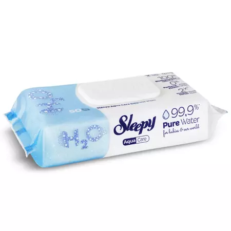 Servedele umede pentru bebelusi Aqua Care, 50 bucati, Sleepy