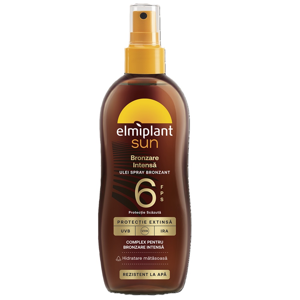 Ulei spray pentru bronzare rapida SPF 6 Optimum Sun, 150 ml, Elmiplant