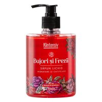 Sapun lichid pentru maini cu aroma de Bujori si Frezii, 500 ml, Klintensiv