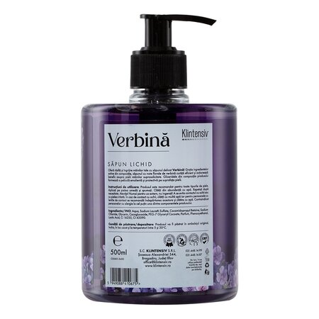 Sapun lichid pentru maini cu aroma de Verbina, 500 ml, Klintensiv 665965