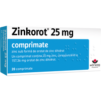 Zinkorot, 25 mg, 20 comprimate, Worwag