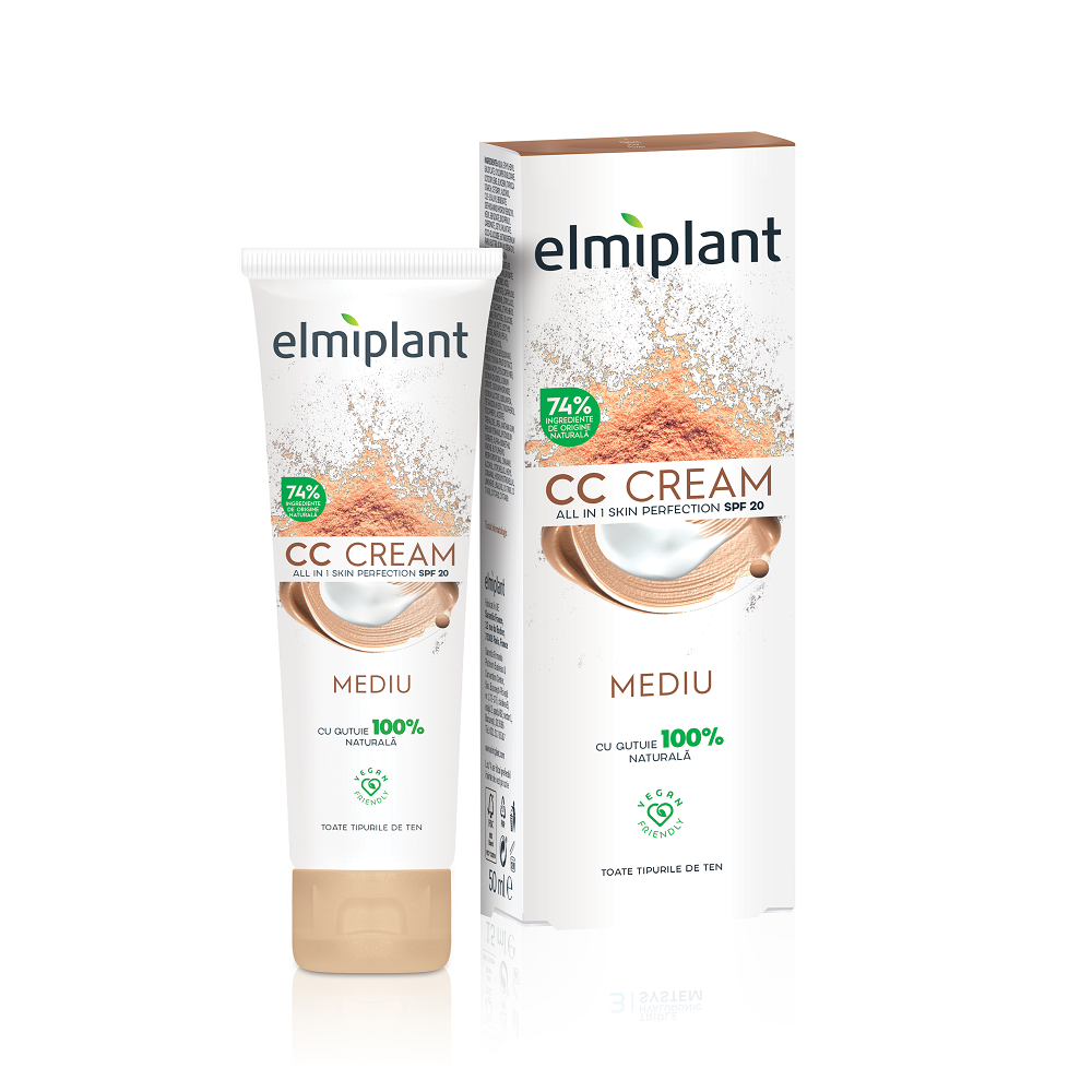 Crema nuanta mediu CC Skin Moisture, 50 ml, Elmiplant