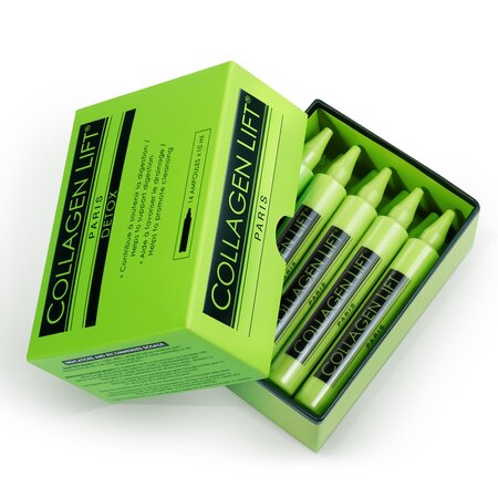 Fiole cu colagen Detox, 14 fiole x 10 ml, Collagen Lift 666050