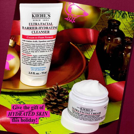 Set Gel de curatare Ultra Facial Barrier Cleanse 75 ml + Crema hidratanta Ultra Facial 28 ml Duo it for the hydration, Kiehl's 666061