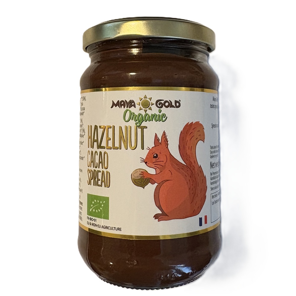 Crema de alune de padure cu cacao bio, 300 g, Maya Gold