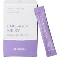Scrub pentru fata cu colagen Peeling Scrub, 40 plicuri, Mizon
