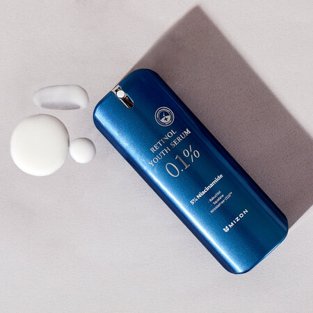 Ser de fata antirid cu 0.1% retinol si Bakuchiol Retinol Youth, 28 grame, Mizon 666180