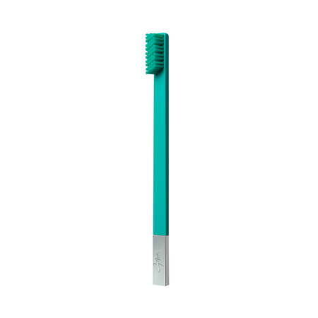 Periuta de dinti Medium Turquoise Blue Silver, 1 bucata, Apriori 666366