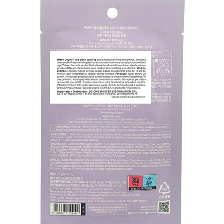 Masca de fata tip servetel cu extract de smochin Joyful Time, 23 grame, Mizon 666403