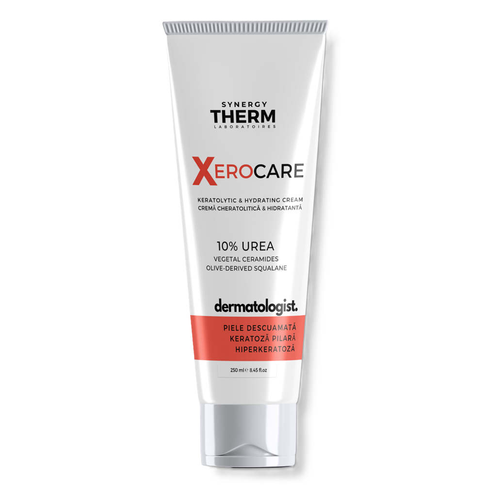 Crema cheratolitica si hidratanta cu 10% uree Xerocare Dermatologist, 250 ml, Synergy Therm