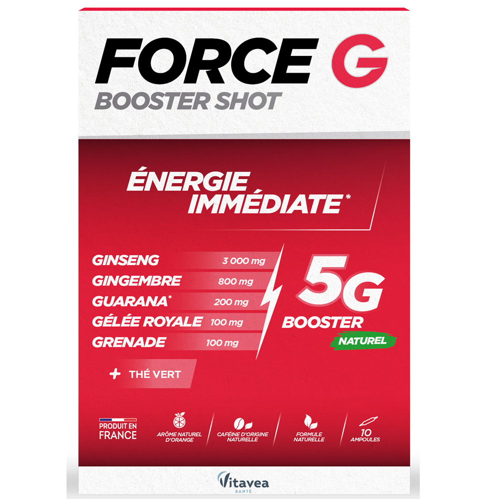 Shot energizant Force G Booster, 10 fiole buvabile, Vitavea