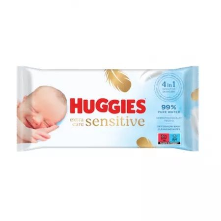 Servetele umede Pure Extra Care, 56 bucati, Huggies