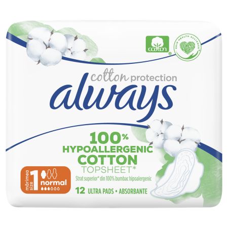 Absorbante Always Naturals Single, marimea 1, 12 bucati, P&G