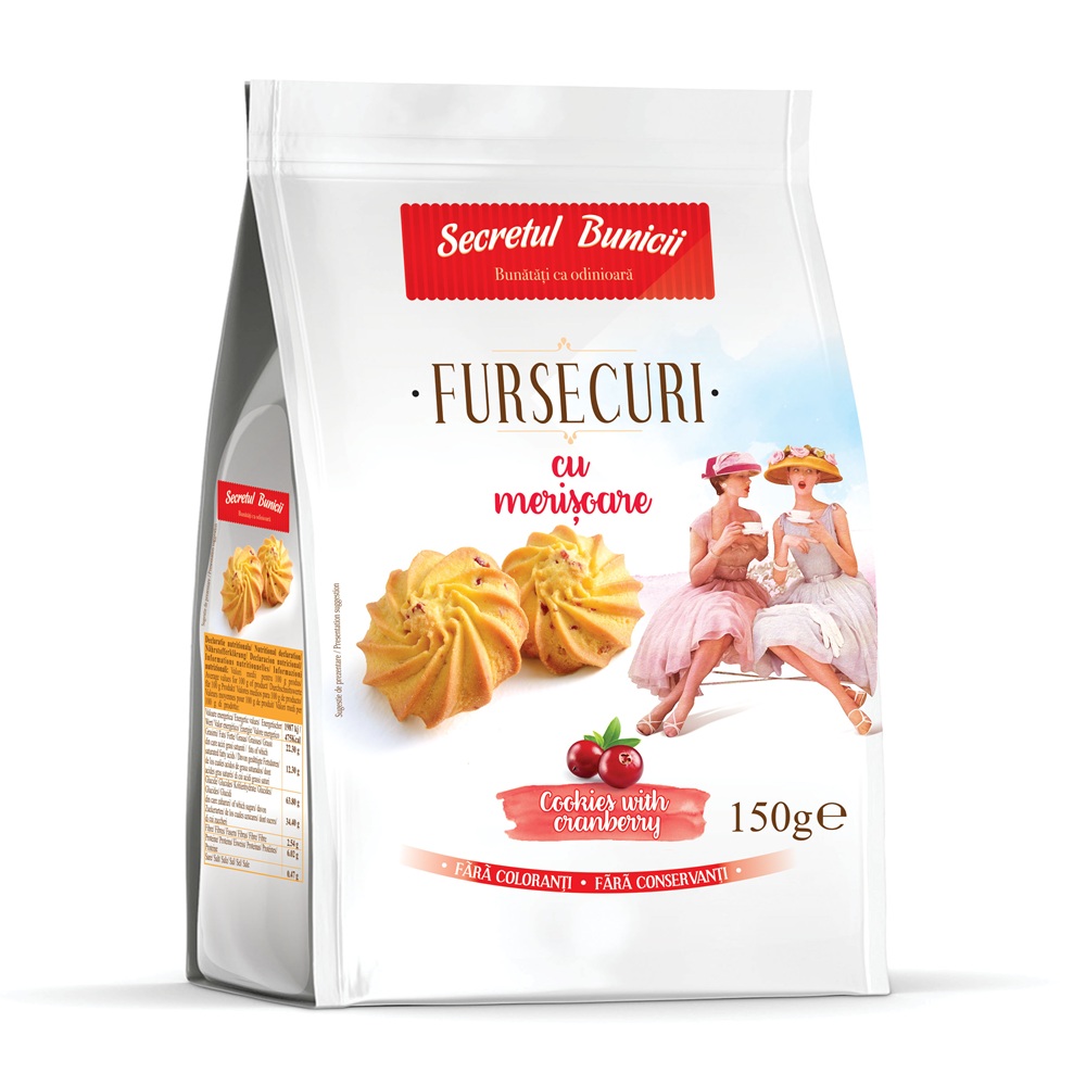 Fursecuri cu merisoare, 150 g, Secretul Bunicii