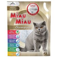Asternut igienic pentru pisici Silicat Clumping, 5000 ml, Miau Miau