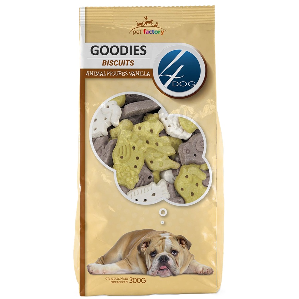 Biscuiti cu vanilie pentru caini Goodies, 300 g, 4Dog