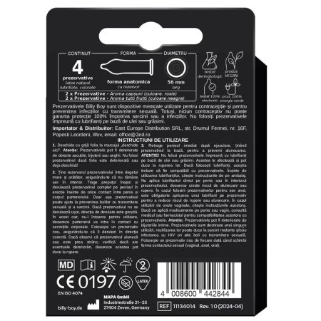 Prezervative Aroma Mix, 4 bucati, Billy Boy 667148