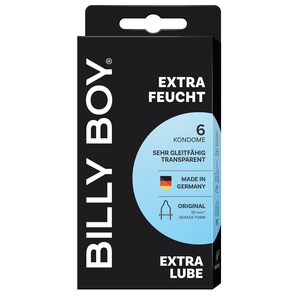 Prezervative Extra Lube, 6 bucati, Billy Boy