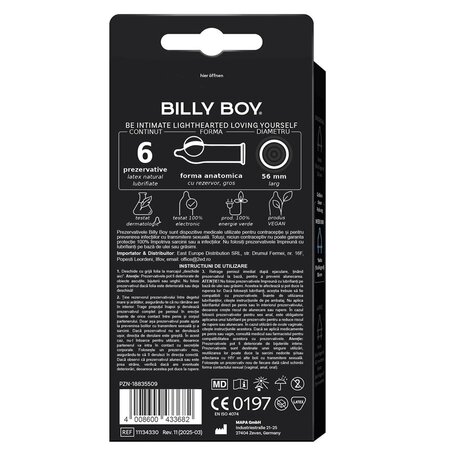 Prezervative Feel Safe, 6 bucati, Billy Boy 667197