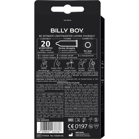 Prezervative Fun Mix, 20 bucati, Billy Boy 667211