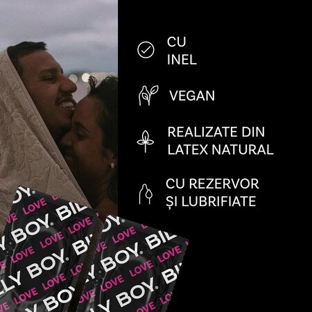 Prezervative Love Longer, 3 bucati, Billy Boy 667244