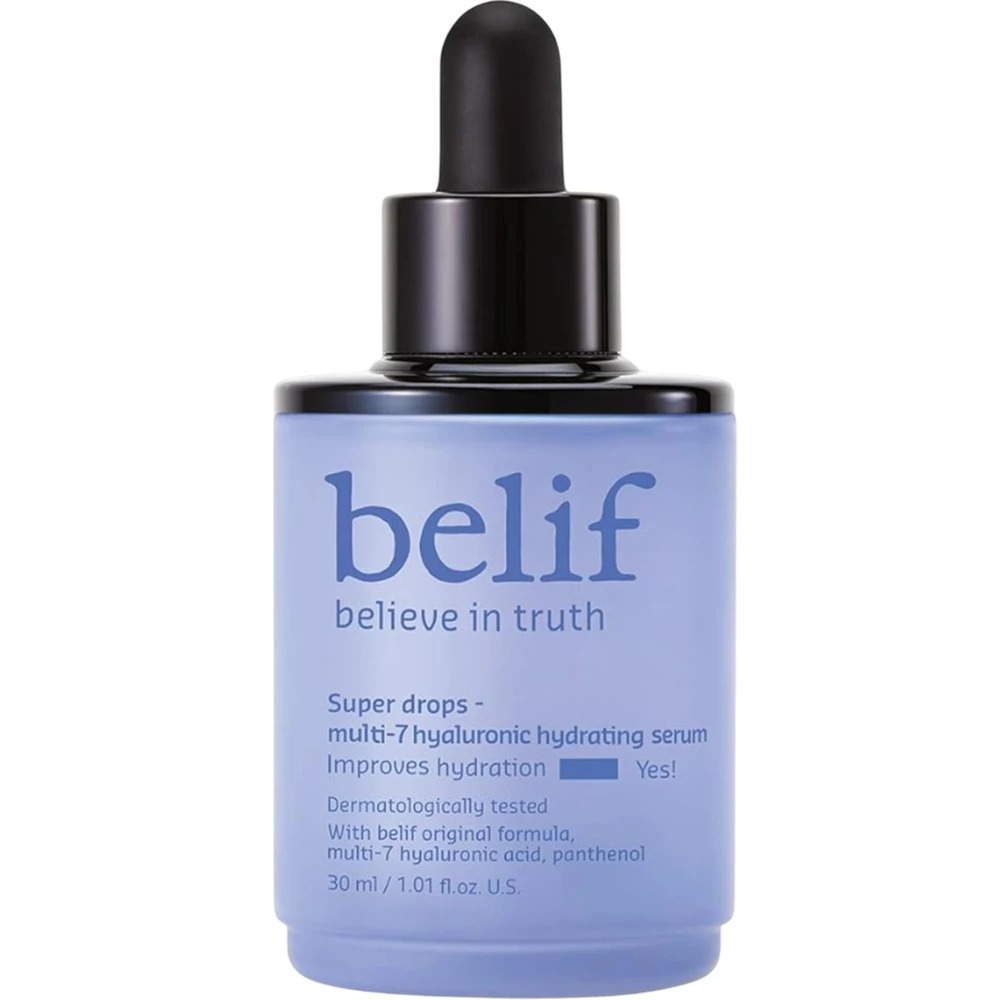 Ser de fata cu 7 tipuri de acid hialuronic Super Drops, 30 ml, Belif