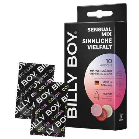 Prezervative Sensual Mix, 10 bucati, Billy Boy 667436