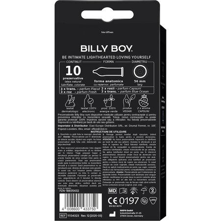 Prezervative Sensual Mix, 10 bucati, Billy Boy 667437