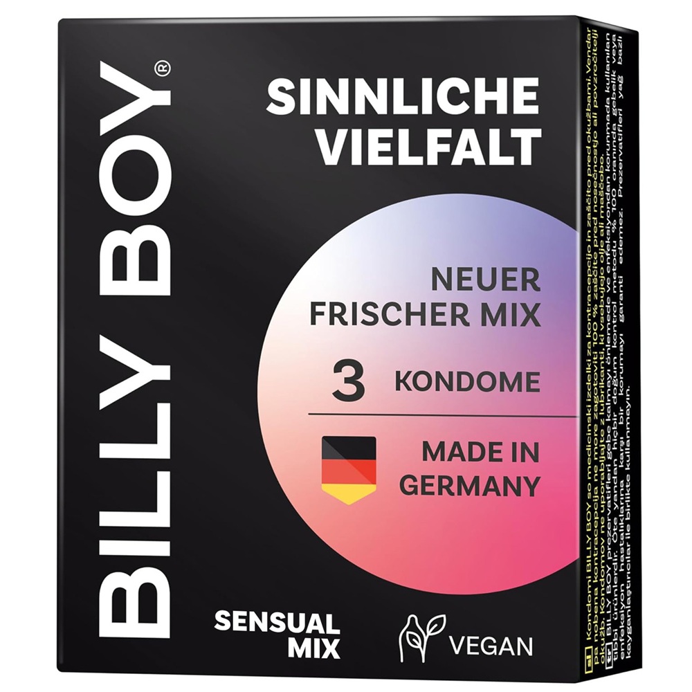 Prezervative Sensual Mix, 3 bucati, Billy Boy