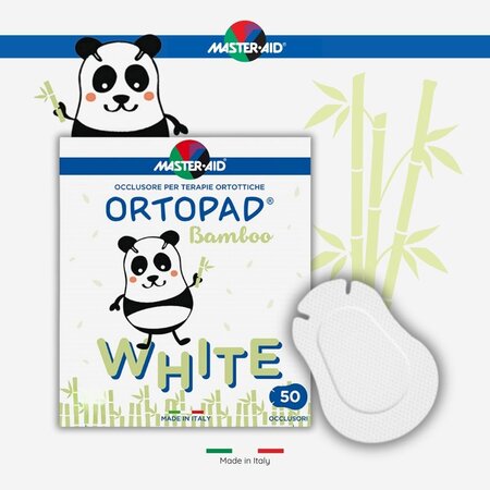 Ocluzor pentru copii Alb Junior Ortopad Master-Aid, 67x50 mm, 50 bucati, Pietrasanta Pharma 669225