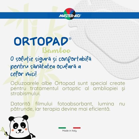 Ocluzor pentru copii Alb Junior Ortopad Master-Aid, 67x50 mm, 50 bucati, Pietrasanta Pharma 669223