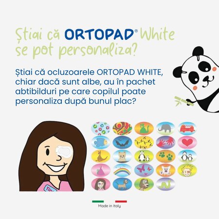 Ocluzor pentru copii Alb Regular Ortopad Master-Aid, 85x59 mm, 50 bucati, Pietrasanta Pharma 669217