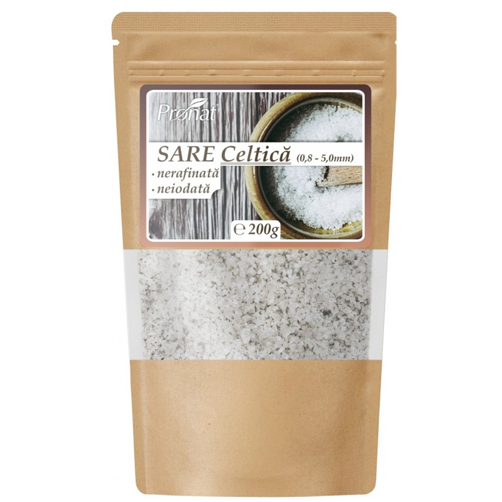 Sare celtica grunjoasa, 200 g, Pronat