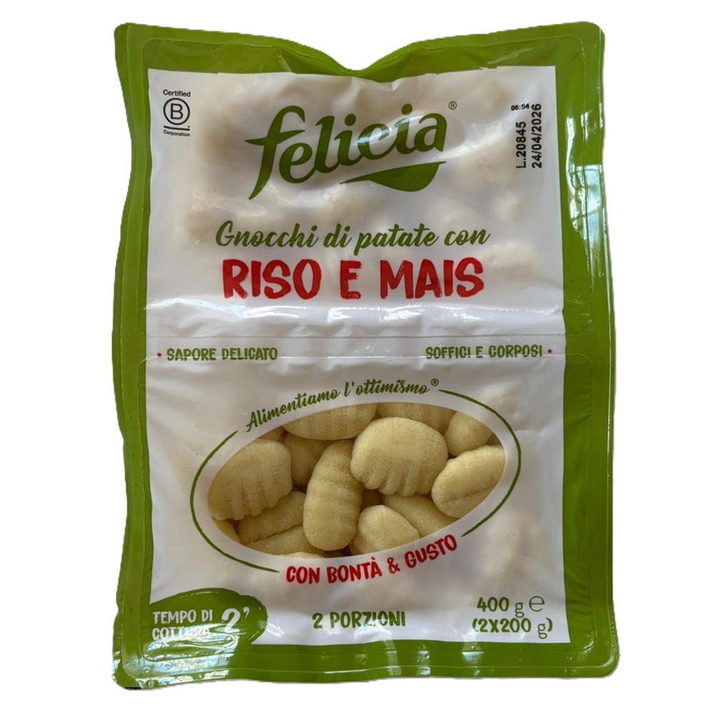 Gnocchi de cartofi cu orez si porumb, 400 g, Felicia