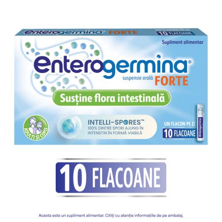 Enterogermina Forte suspensie orala, 10 flacoane, Sanofi 668473