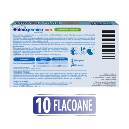 Enterogermina Forte suspensie orala, 10 flacoane, Sanofi 668474