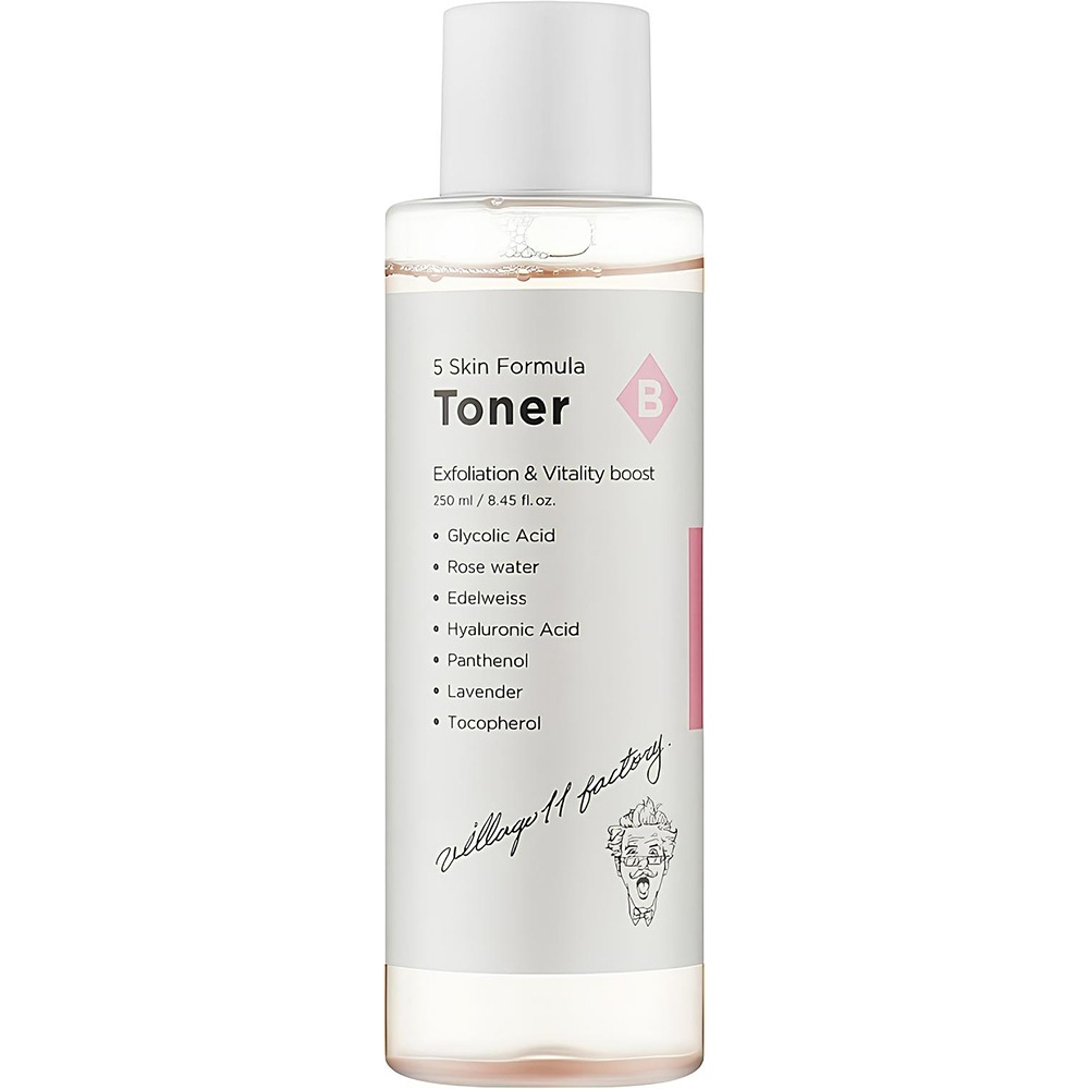 Toner de fata exfoliant 5 Skin Formula, 250 ml, Village 11 Factory