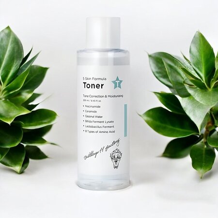 Toner de fata iluminator 5 Skin Formula, 250 ml, Village 11 Factory 668533