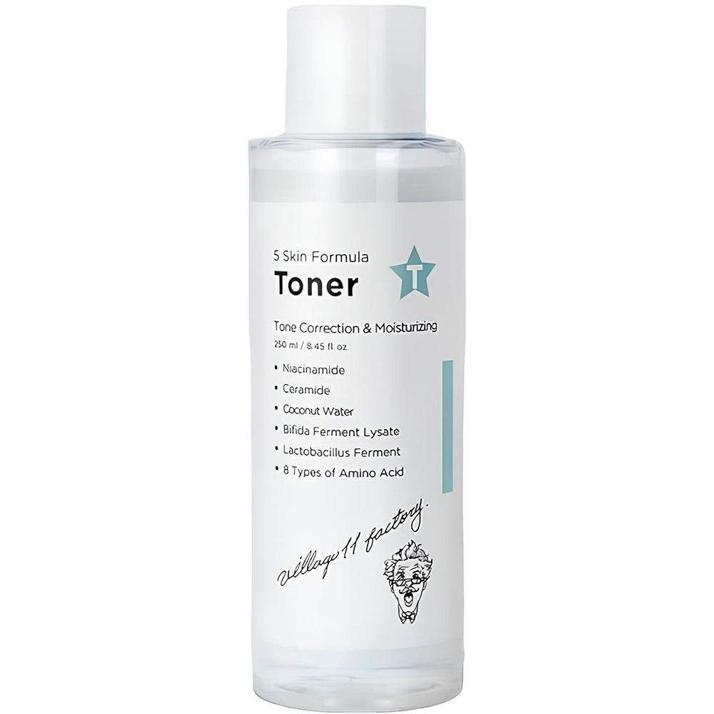 Toner de fata iluminator 5 Skin Formula, 250 ml, Village 11 Factory