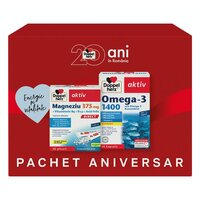 Pachet Magneziu 375 mg + Omega-3 1400 mg, 20 plicuri + 30 comprimate, Doppelherz