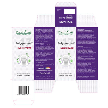 Polygemma 17 Imunitate, 120 ml, Plant Extrakt 732173