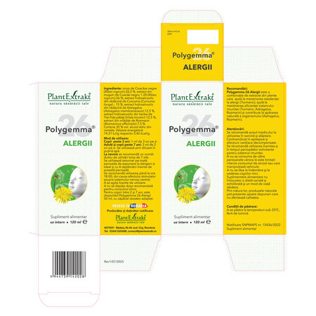 Polygemma 26 Alergii, 120 ml, Plant Extrakt 731881