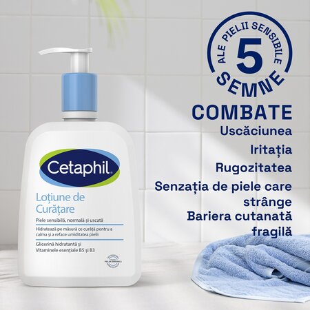 Lotiune pentru curatarea fetei, 473 ml, Cetaphil 748079