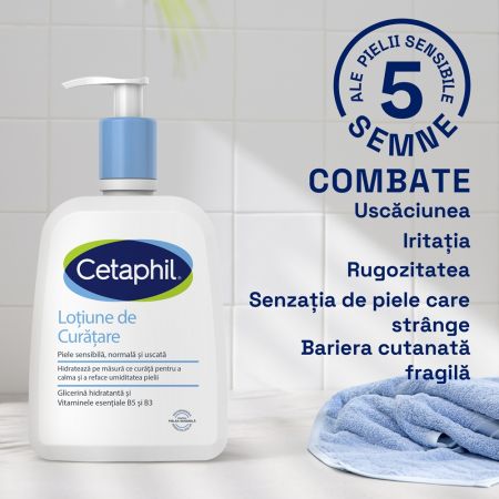 Lotiune pentru curatarea fetei, 500 ml, Cetaphil 668699