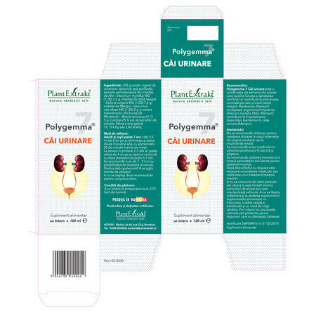Polygemma 7  Cai urinare, 120 ml, Plant Extrakt 731383