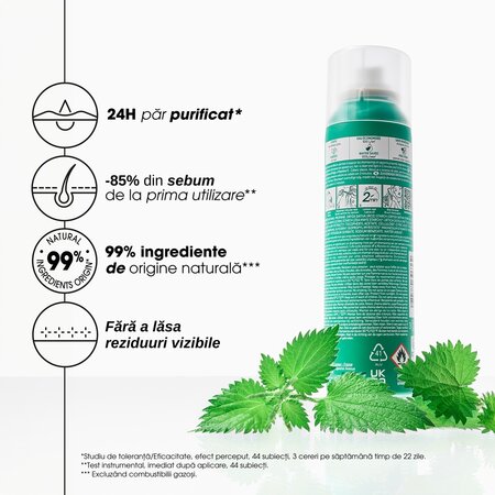 Sampon uscat cu urzica si vitamina E, 150 ml, Klorane 672043