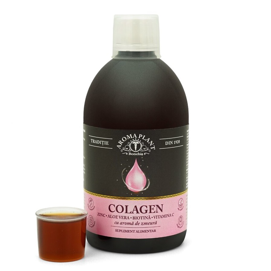Colagen cu zinc, aloe vera, biotina si vitamina C, 500 ml, Aroma Plant