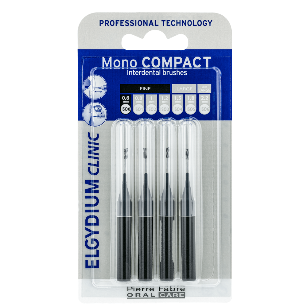 Periute interdentare monocompacte, 0,6 mm, 4 bucati, Elgydium